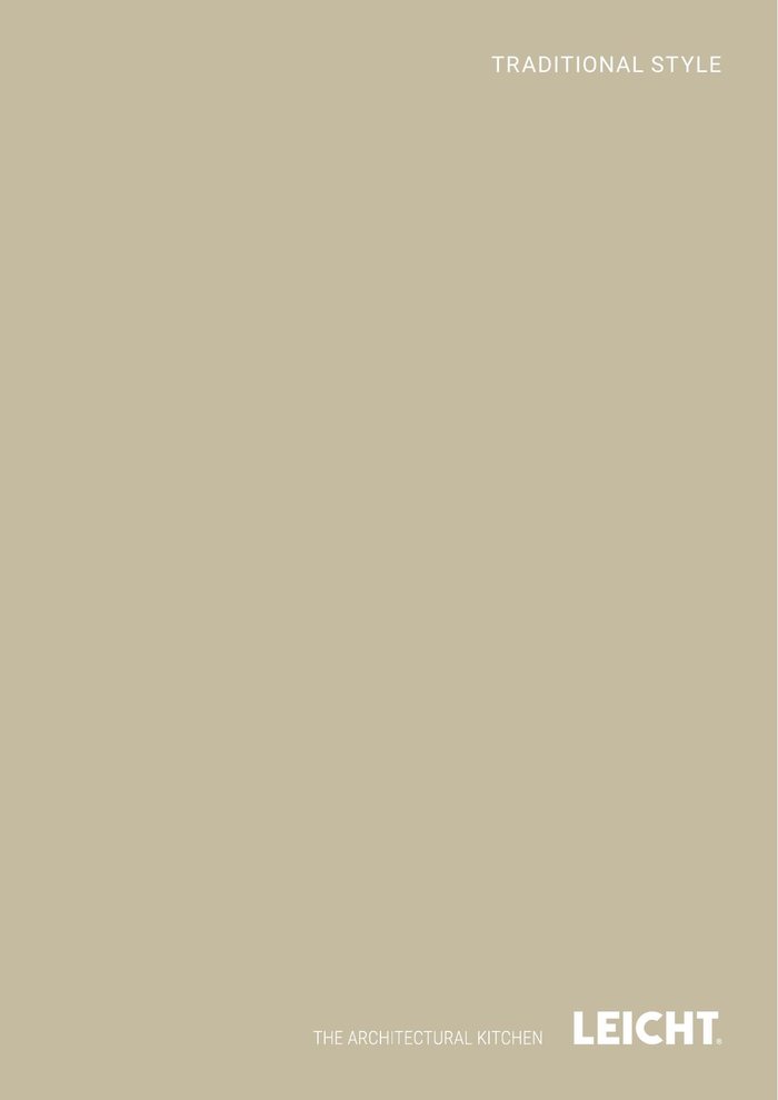 Titelseite des LEICHT-Katalogs TRADITIONAL STYLE 2025