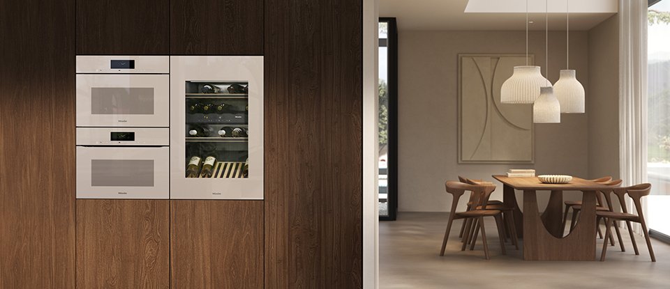 Miele Einbaugeräte und Essbereich